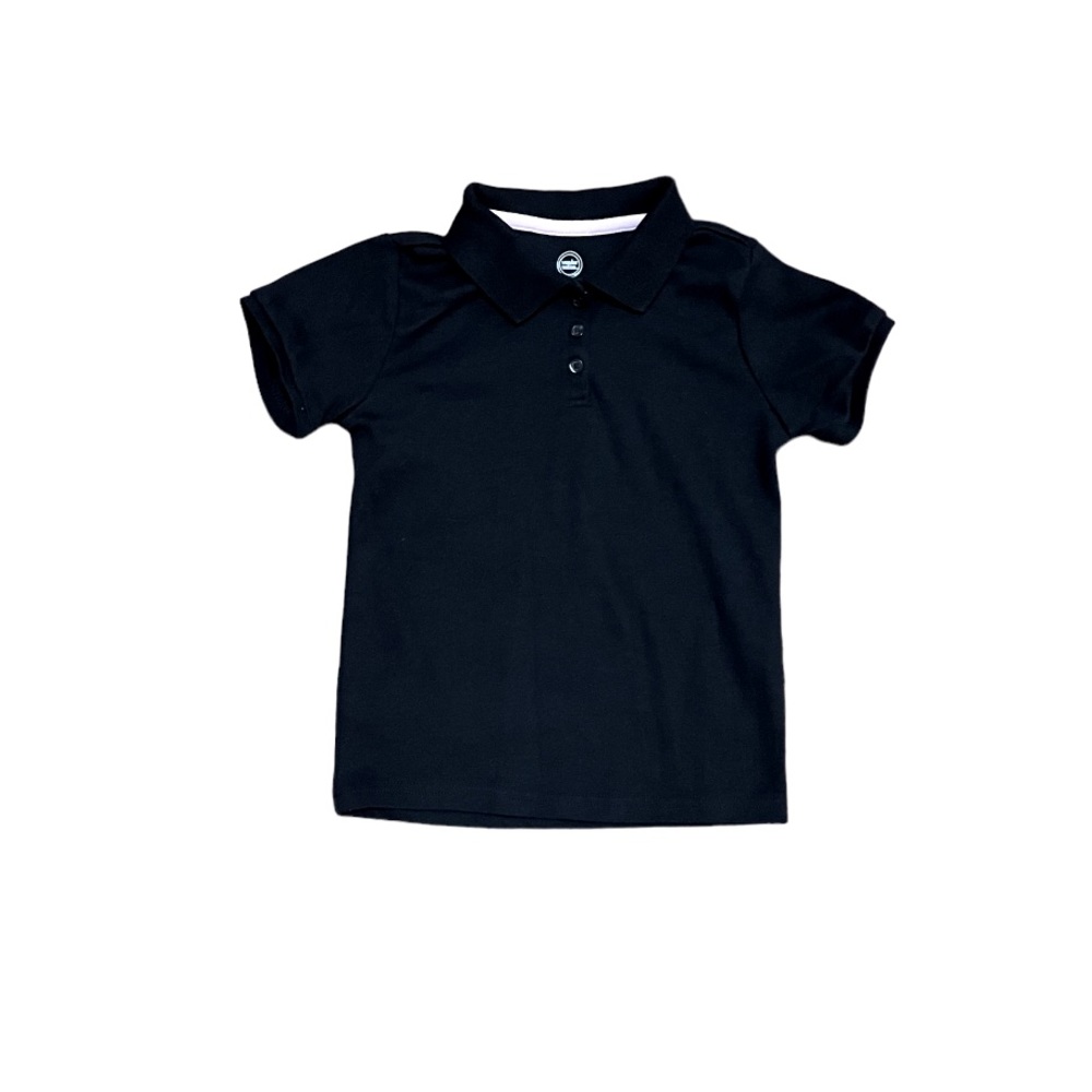 Wonder Nation Girls School Uniform Interlock Short Sleeve Polo Shirt